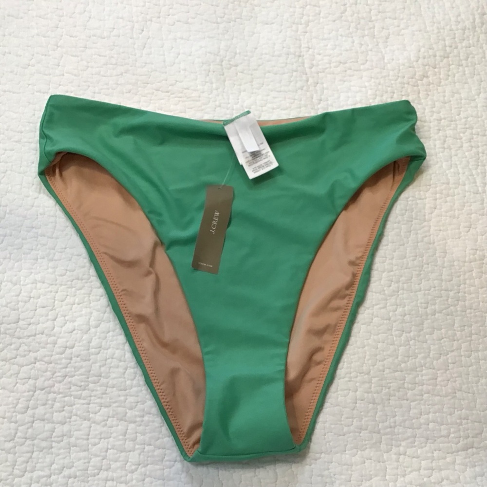 J Crew Green Bikini Bottom women's medium NWT